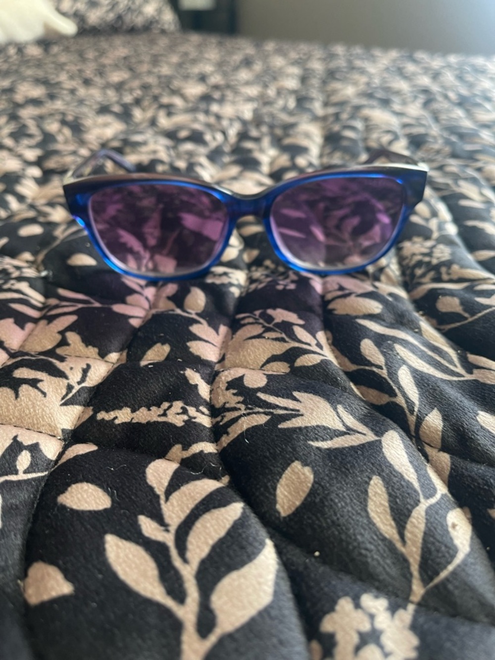 Ted Baker London Blue Frame Sunglasses with Purple Lenses